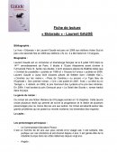 Fiche de lecture Eldorado Laurent Gaudé