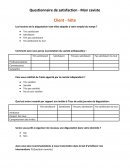 Questionnaire de satisfaction