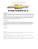 Exposé Sur Chevrolet