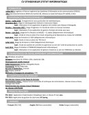 CV INGENIEUR D'ETAT INFORMATIQUE