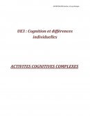 Activités cognitives complexes