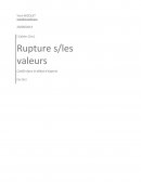 Rupture sur les valeurs