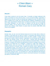 Chien Blanc Romain Gary Fiche De Lecture Brucas1997