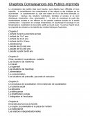 Sommaire chapitres Connaissance des publics