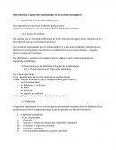 Introduction à l’approche systématique et au système managérial