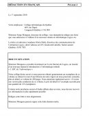 Cours 5, lettre de renseignement