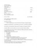 Lettre professionnelle exemple