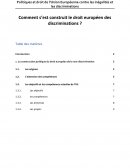 Politiques et droit de l’Union Européenne contre les inégalités et les discriminations