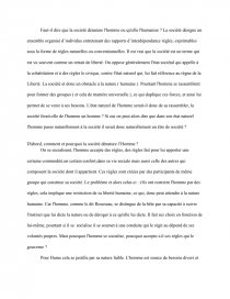 Faut Il Dire Que La Societe Denature L Homme Ou Qu Elle L Humanise Dissertation Gaspard Lemeilleur