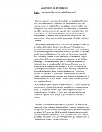 La Culture Denature Elle L Homme Dissertation Ariel95