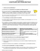 Fiche méthode STSS problématique