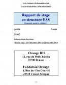 Rapport de stage en structure ESS