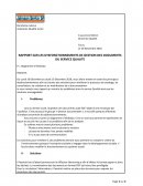 Rapport sur le disfonctionnement de gestion des documents du service qualité