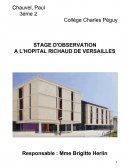 Rapport de stage, hôpital