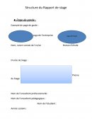 Structure du Rapport de stage