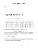 Micro économie - le monopole