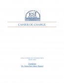 Cahier de charges