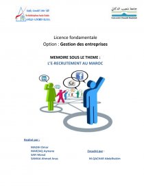 E Recrutement Analyse Sectorielle Safi Manal E Recrutement Analyse Sectorielle Safi Manal