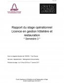 Rapport de stage housekeeping hôtellerie