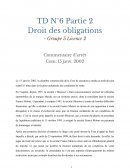 Droit des obligations (Com. 15 janv. 2002)