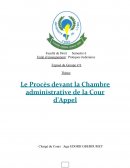 Le procès devant la chambre administrative de la cour d'appel de Lomé