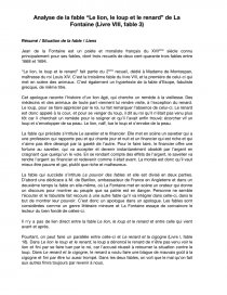 Analyse Le Lion Le Loup Et Le Renard Jean De La Fontaine