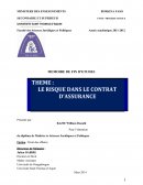 Le risque dans le contrat d'assurance