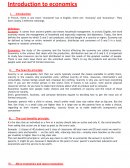 Introduction to economics