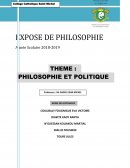 La philosophie et la politique
