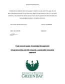 Intrapreneurship and CSR: towards a sustainable innovative approach