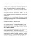 Le Président , chef de tout , responsable de rien?