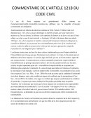 Commentaire d'article 1218 code civil