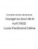 Fiche de lecture Voyage au bout de la nuit de Céline