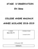 Rapport de stage d'observation à l'Estampille moderne