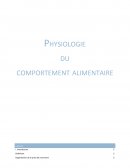 Physiologie comportement alimentaire