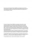 How was the ‘Council Framework Decision 2008/909 on the application of the principle of mutual recognition to judgments in criminal matters imposing custodial sentences or measures involving deprivation of liberty for the purpose of their enforcement in