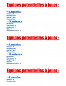 Equipes potentielles