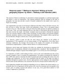 Response paper 7 "Making an Argument: Writing up human geography projects" by Sarah L. Holloway & Gill Valentine (2001)