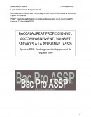 Bac pro ASSP option domicile