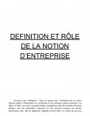 Le rôle et la notion d'entreprise en droit de la concurrence