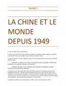 Chine et le monde depuis 1949