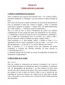 Devoir n°1 culture générale et expression