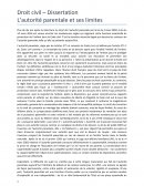 L'autorité parentale et ses limites