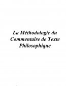 La Méthodologie du Commentaire de Texte Philosophique