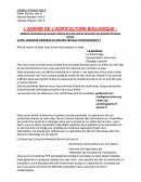 L’AVENIR DE L’AGRICULTURE BIOLOGIQUE