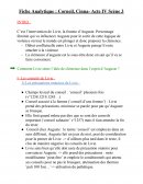 Fiche Analytique - Corneille - Cinna Acte IV Scène III