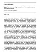 Écriture d'invention : lettre élogieuse