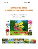 Rapport Stage Jardiland
