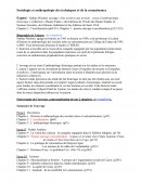 Sociologie et anthropologie des techniques et de la connaissance