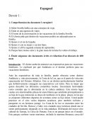 Espagnol Devoir 1